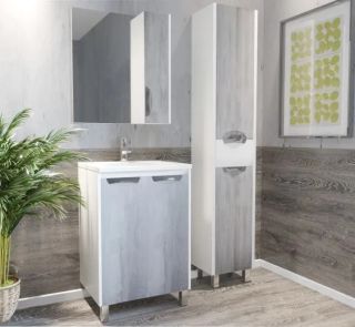 Зеркало-шкаф Corozo Чикаго 65см правый бетон SD-00000302